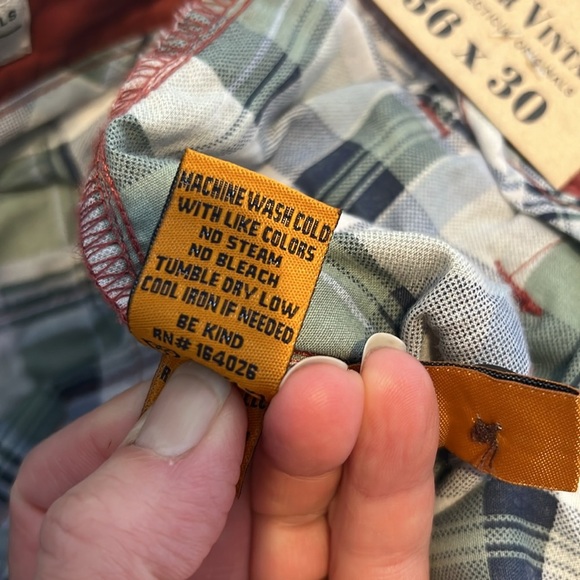 Tailor Vintage Airotec Cotton Canvas Chino Slim Fit Stretch Red Mens 36x30 NEW - Picture 14 of 16